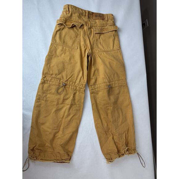 Baggy Grunge BDG Extreme Wide Leg Utility Skater Cargo Pants Jeans Mustard 24 - Picture 2 of 13